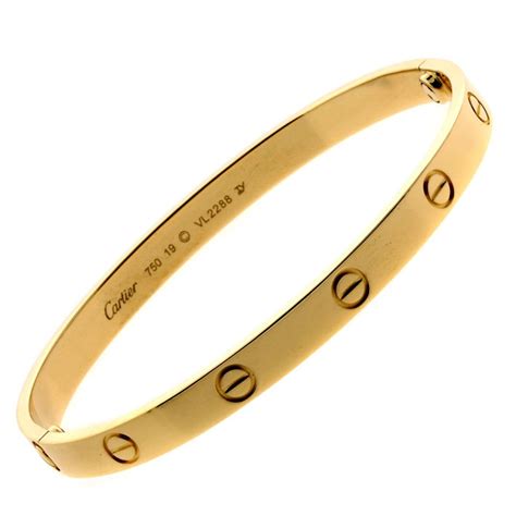 cartier bracelet 750 19|authentic cartier love bracelet.